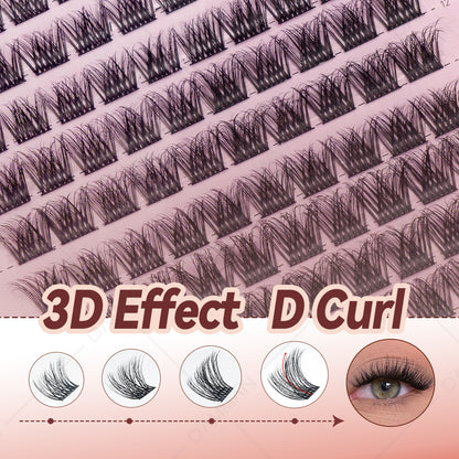 DAMMAN 6D DIY Clusters Kit D Crul 3D Effect Segment Lashes Kit DME-03