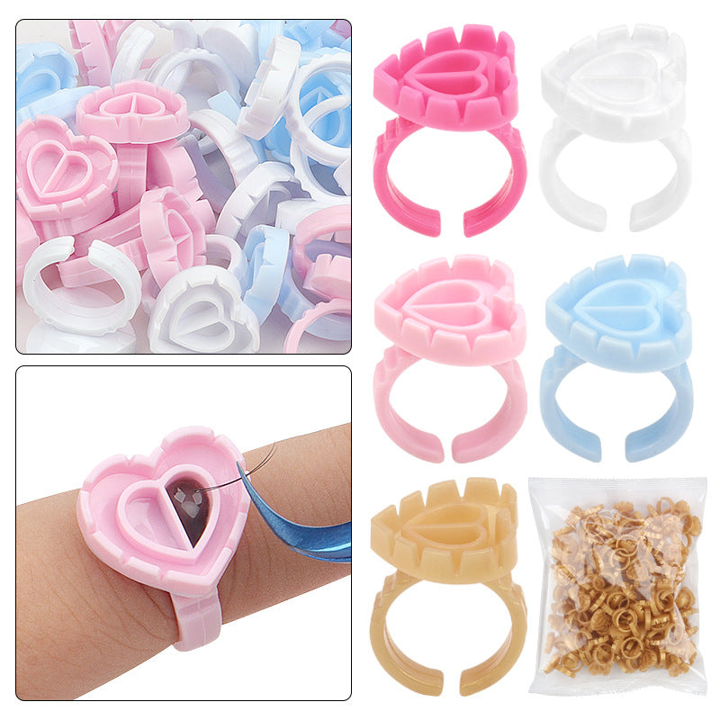 Heart Shape Eyelash Glue Ring