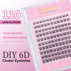 DAMMAN DIY Cluster Lash Kit 3D Effect 6D DME-17 Eyelash Extenstion at Home