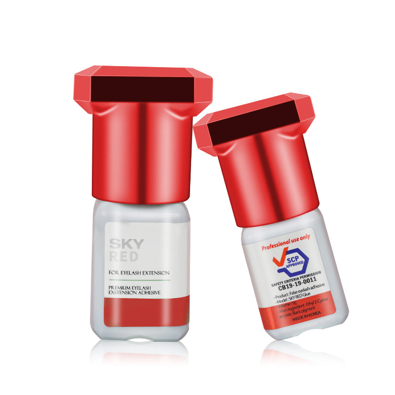 SKY Red Square Cap Eyelash Glue 5ml