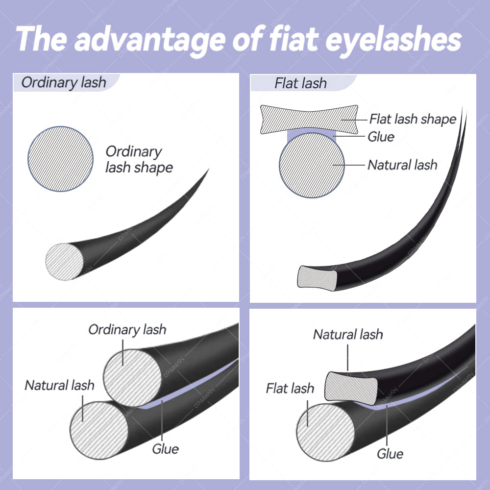 DAMMAN 0.15 Flat Eyelash Extension C D Curl