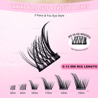 DANIKE Self Adhesive Lash Cluster - No.2 Press on Lash Clusters