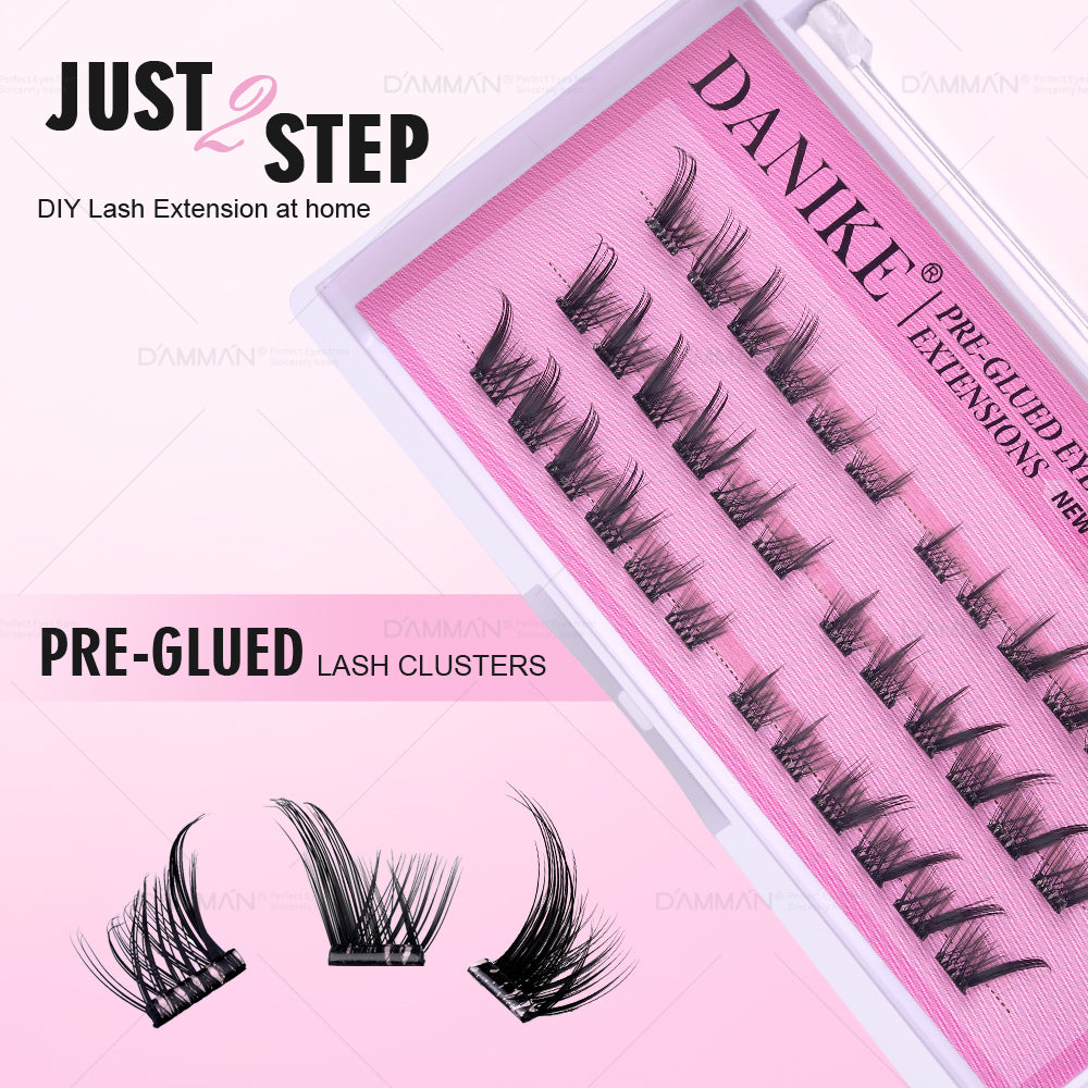 DANIKE Self Adhesive Lash Cluster - No.2 Press on Lash Clusters
