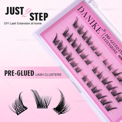 DANIKE Self Adhesive Lash Cluster - No.2 Press on Lash Clusters