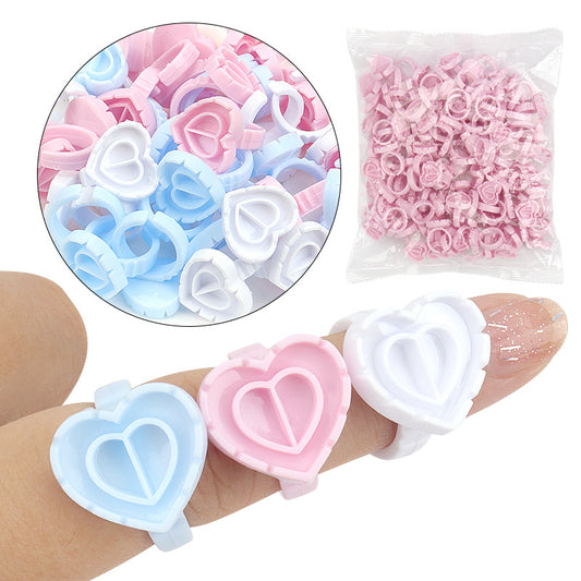 Heart Shape Eyelash Glue Ring