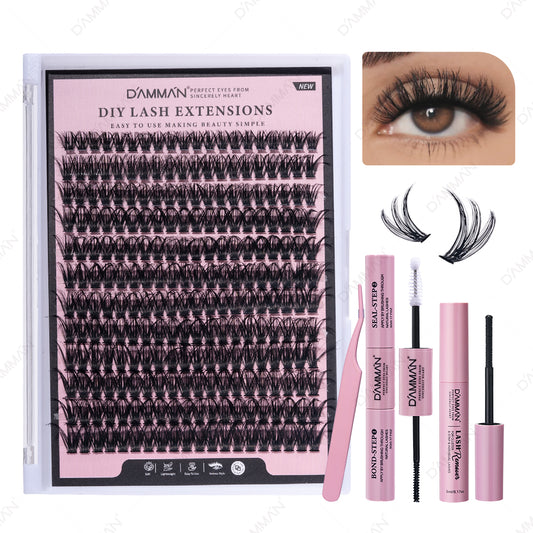 DAMMAN 50D Fluffy DIY Lash Cluster Kit