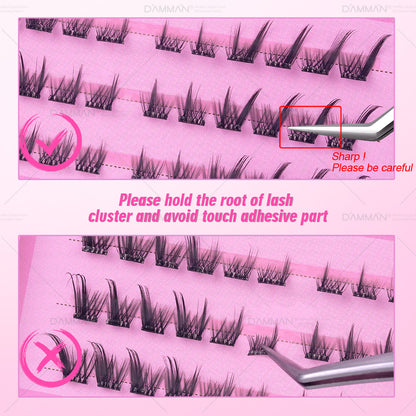 DANIKE Self Adhesive Lash Cluster - No.2 Press on Lash Clusters