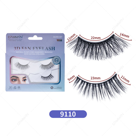 DAMMAN 3D Faux Mink Half Strip Eyelash - Cat Eyes