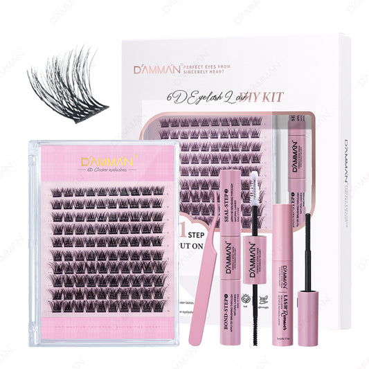 6D Lash Cluster Kit  DME-03 Wide Band D Curl Lash Clusters