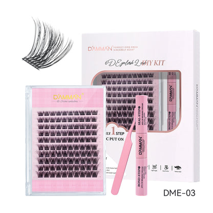 6D Lash Cluster Kit  DME-03 Wide Band D Curl Lash Clusters
