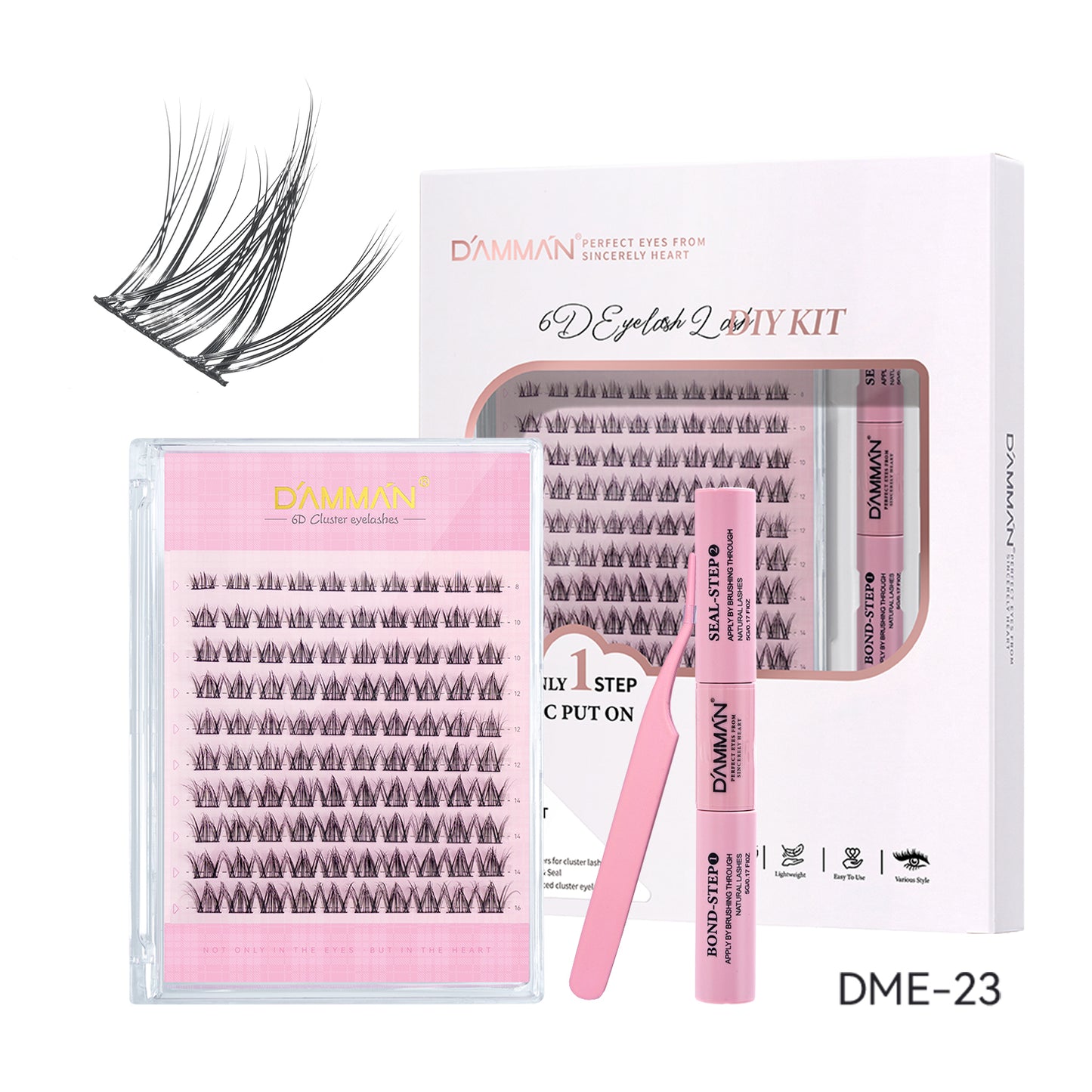 DAMMAN 6D DME-23 Cluster Lash Kit Wide Band and Natural Look