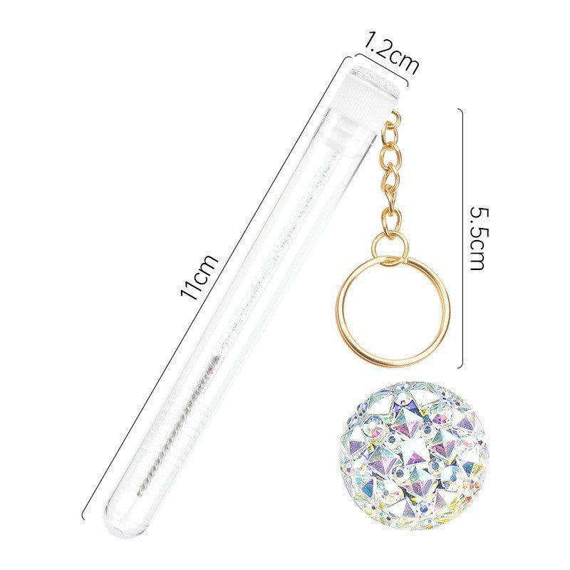 Crystal Brush with Keychain