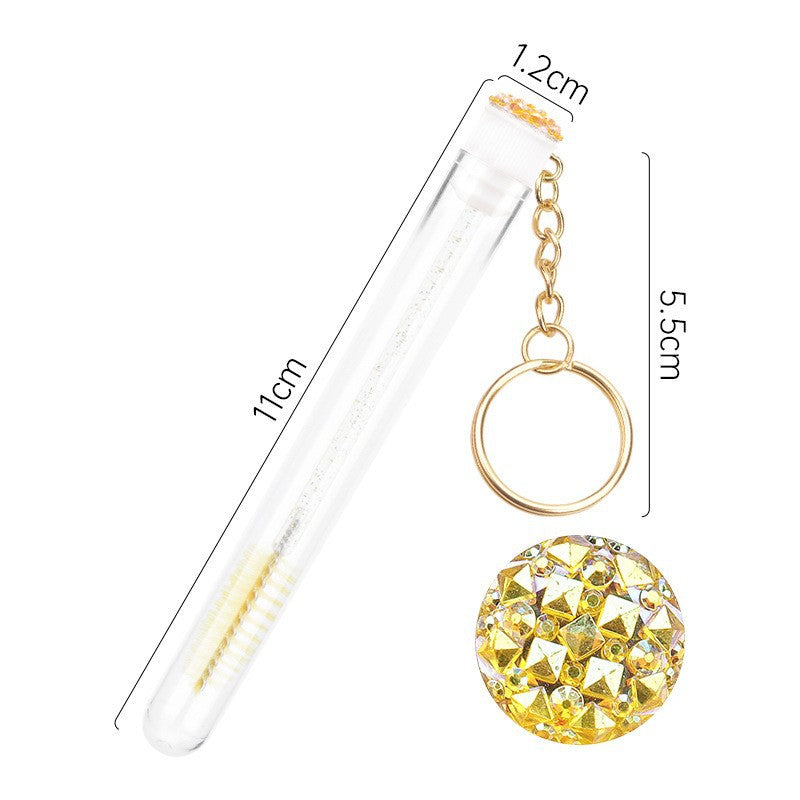 Crystal Brush with Keychain